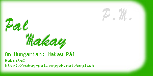 pal makay business card